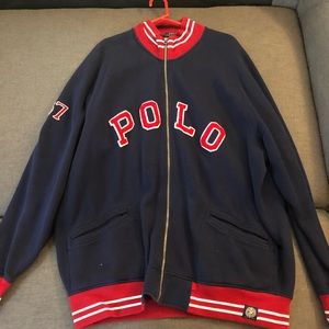 Polo Big and tall zip up track jacket